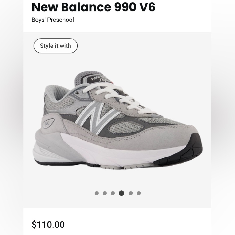 New balance kids 4.5